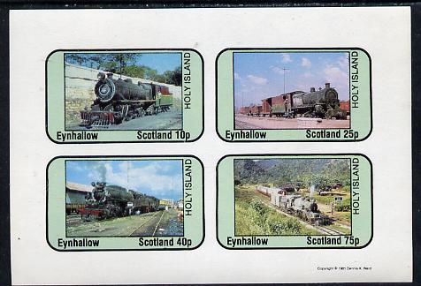 Eynhallow 1981 Steam Locos #06 imperf,set of 4 values unmounted mint