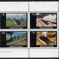 Staffa 1982 Steam Locos #03 perf,set of 4 values (10p to 75p) unmounted mint
