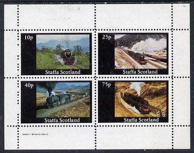 Staffa 1982 Steam Locos #03 perf,set of 4 values (10p to 75p) unmounted mint