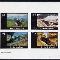 Staffa 1982 Steam Locos #03 imperf,set of 4 values (10p to 75p) unmounted mint
