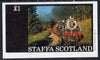 Staffa 1982 Steam Locos #03 imperf souvenir sheet (£1 value) unmounted mint