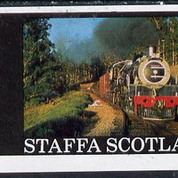 Staffa 1982 Steam Locos #03 imperf souvenir sheet (£1 value) unmounted mint