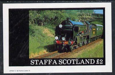 Staffa 1982 Steam Locos #03 imperf deluxe sheet (£2 value) unmounted mint