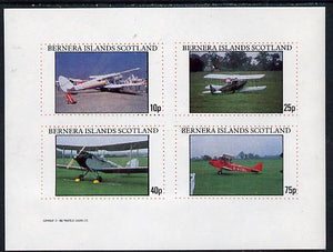 Bernera 1982 Aircraft #09 imperf,set of 4 values (10p to 75p) unmounted mint