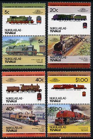 Tuvalu - Nukulaelae 1984 Locomotives #2 (Leaders of the World) set of 8 unmounted mint