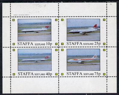 Staffa 1982 Airliners #2 perf,set of 4 values (10p to 75p) unmounted mint