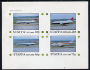 Staffa 1982 Airliners #2 imperf,set of 4 values (10p to 75p) unmounted mint