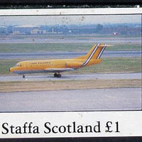 Staffa 1982 Airliners #2 imperf souvenir sheet (£1 value) unmounted mint