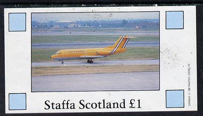 Staffa 1982 Airliners #2 imperf souvenir sheet (£1 value) unmounted mint