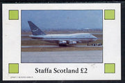 Staffa 1982 Airliners #2 imperf deluxe sheet (£2 value) unmounted mint