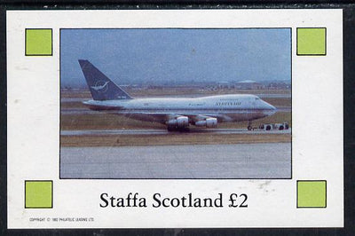 Staffa 1982 Airliners #2 imperf deluxe sheet (£2 value) unmounted mint