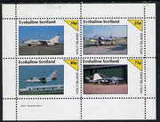 Eynhallow 1982 Military Jets #1 perf,set of 4 values (10p to 75p) unmounted mint