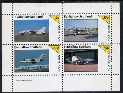 Eynhallow 1982 Military Jets #1 perf,set of 4 values (10p to 75p) unmounted mint