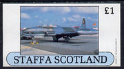 Staffa 1982 Military Jets #4 imperf souvenir sheet (£1 value),unmounted mint