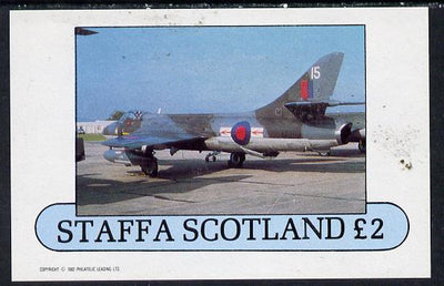Staffa 1982 Military Jets #4 imperf deluxe sheet (£2 value) unmounted mint