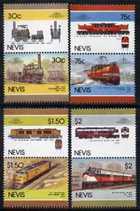 Nevis 1986 Locomotives #5 (Leaders of the World) set of 8 unmounted mint SG 352-59