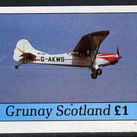 Grunay 1982 Aircraft #2 imperf souvenir sheet (£1 value) unmounted mint
