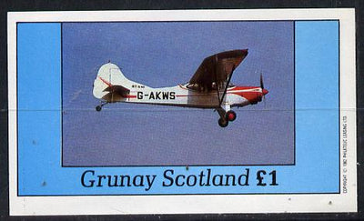 Grunay 1982 Aircraft #2 imperf souvenir sheet (£1 value) unmounted mint