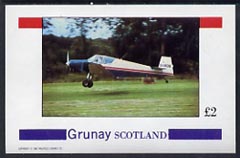 Grunay 1982 Aircraft #3 imperf deluxe sheet (£2 value) unmounted mint