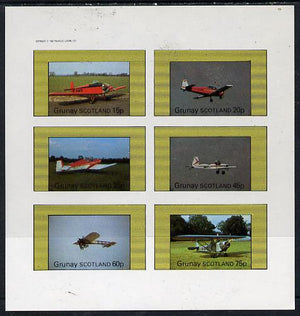 Grunay 1982 Aircraft #4 imperf set of 6 values (15p to 75p) unmounted mint