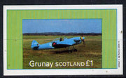 Grunay 1982 Aircraft #4 imperf souvenir sheet (£1 value) unmounted mint