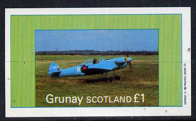 Grunay 1982 Aircraft #4 imperf souvenir sheet (£1 value) unmounted mint