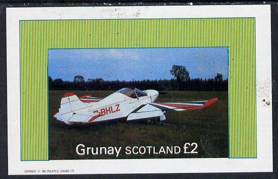 Grunay 1982 Aircraft #4 imperf deluxe sheet (£2 value) unmounted mint
