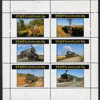Staffa 1982 Steam Locos #09 perf set of 6 values (15p to 75p) unmounted mint