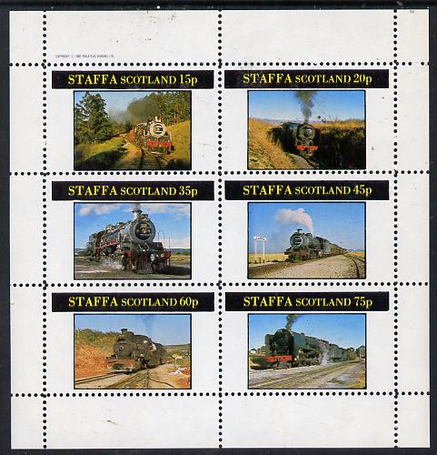 Staffa 1982 Steam Locos #09 perf set of 6 values (15p to 75p) unmounted mint