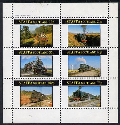 Staffa 1982 Steam Locos #09 perf set of 6 values (15p to 75p) unmounted mint