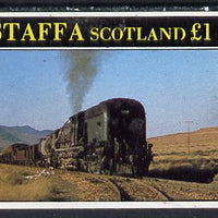 Staffa 1982 Steam Locos #09 imperf souvenir sheet (£1 value) unmounted mint