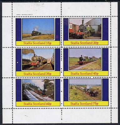 Staffa 1982 Steam Locos #10 perf set of 6 values (15p to 75p) unmounted mint