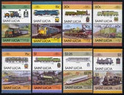 St Lucia 1986 Locomotives #5 (Leaders of the World) set of 16 unmounted mint, SG 858-73