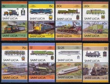 St Lucia 1986 Locomotives #5 (Leaders of the World) set of 16 unmounted mint, SG 858-73