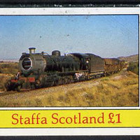 Staffa 1982 Steam Locos #10 imperf souvenir sheet (£1 value) unmounted mint