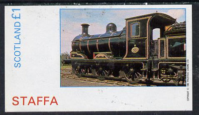 Staffa 1982 Steam Locos #11 imperf souvenir sheet (£1 value),unmounted mint