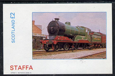 Staffa 1982 Steam Locos #11 imperf deluxe sheet (£2 value) unmounted mint