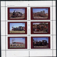 Bernera 1982 Steam Locos #10 (Indian) perf set of 6 values (15p to 75p) unmounted mint