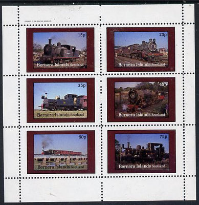 Bernera 1982 Steam Locos #10 (Indian) perf set of 6 values (15p to 75p) unmounted mint