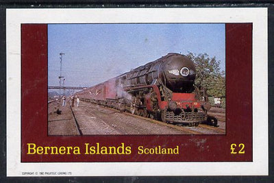 Bernera 1982 Steam Locos #10 imperf deluxe sheet (£2 value) unmounted mint