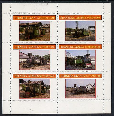 Bernera 1982 Steam Locos #11 (Java Sugar Cane Locos) pperf set of 6 values (15p to 75p) unmounted mint