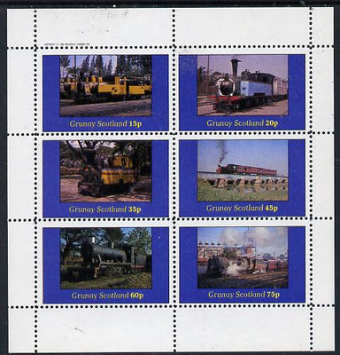 Grunay 1982 Steam Locos #02 perf set of 6 values (15p to 75p) unmounted mint