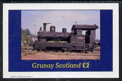 Grunay 1982 Steam Locos #02 (Java Sugar Cane Loco) imperf deluxe sheet (£2 value) unmounted mint