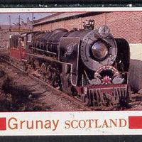 Grunay 1982 Steam Locos #04 (Indian) imperf souvenir sheet (£1 value) unmounted mint
