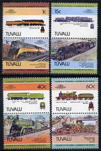 Tuvalu 1984 Locomotives #1 (Leaders of the World) set of 8 (SG 241-48) unmounted mint
