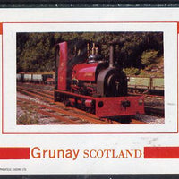 Grunay 1982 Steam Locos #04 (North Wales Narrow Gauge) imperf deluxe sheet (£2 value) unmounted mint