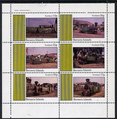 Bernera 1982 Steam Locos #12 (North Wales Narrow Gauge)) perf set of 6 values (15p to 75p) unmounted mint