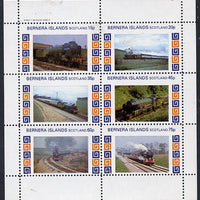 Bernera 1982 Steam Locos #13 perf set of 6 values (15p to 75p) unmounted mint