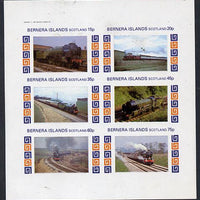Bernera 1982 Steam Locos #13 imperf set of 6 values (15p to 75p) unmounted mint