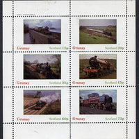 Grunay 1982 Steam Locos #08 perf set of 6 values (15p to 75p) unmounted mint
